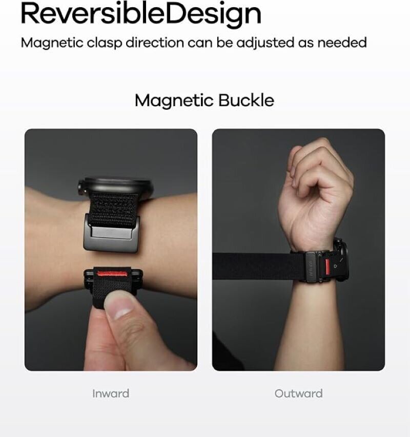 Ремінець AULUMU C03 Titanium Mag Buckle Quick-Release Band для Apple Watch 46 / 45 / 44 / SE 44 / 42 (Series 1-3) / Ultra (Gen 1-4) - Silver / Black. Фото 9 Ремінець AULUMU C03 Titanium Mag Buckle Quick-Release Band для Apple Watch 46 / 45 / 44 / SE 44 / 42 (Series 1-3) / Ultra (Gen 1-4) - Silver / Black (398001BS). Фото 9 з 12