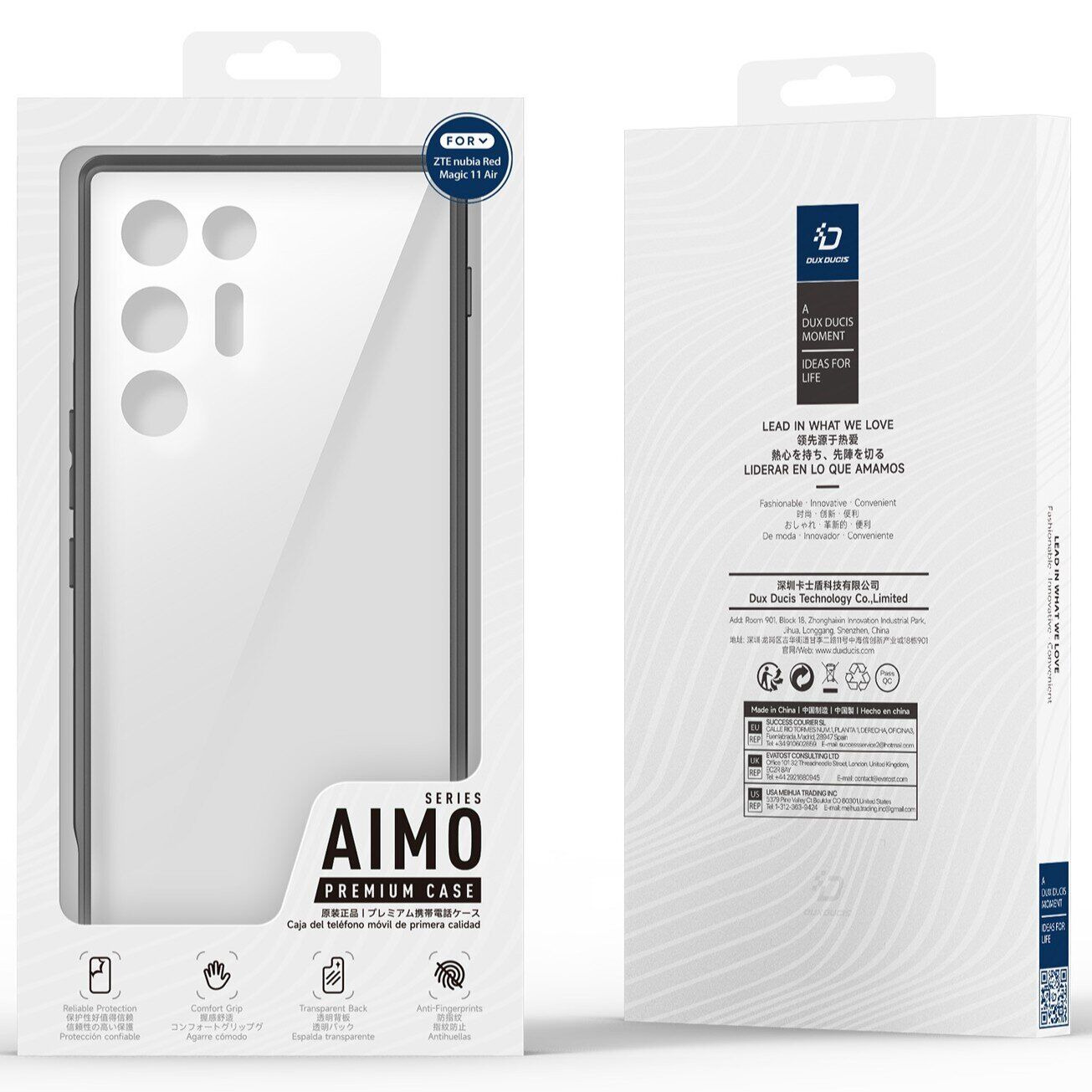 Защитный чехол DUX DUCIS Aimo Series для ZTE Nubia Red Magic 11 Air - Black. Фото 8 Защитный чехол DUX DUCIS Aimo Series для ZTE Nubia Red Magic 11 Air - Black (423106B). Фото 8 из 9