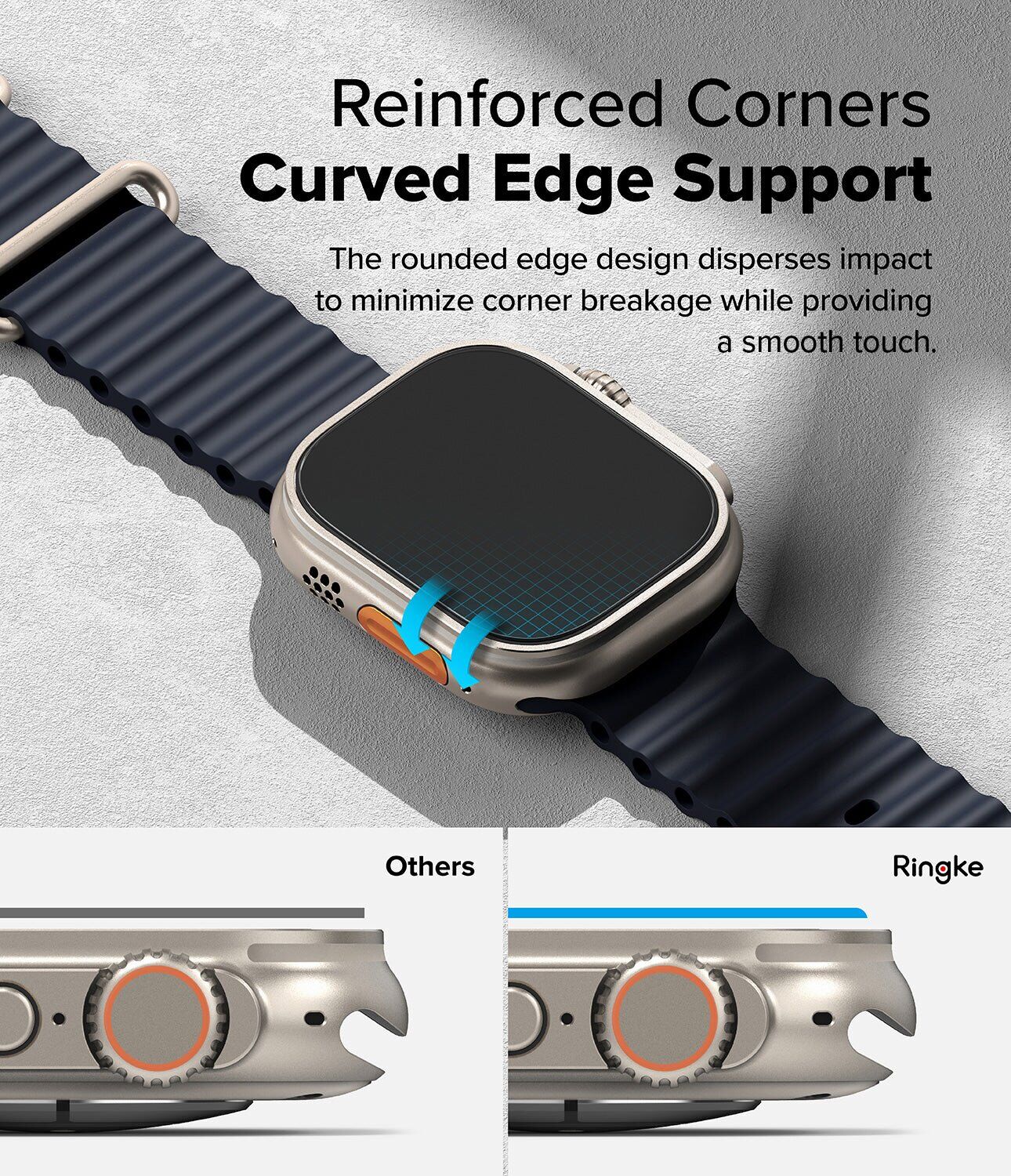 Комплект защитных стекол (2шт) Ringke Easy Slide Tempered Glass (FW) для Apple Watch Ultra 3 / Ultra 2 / Ultra (49mm) 8800274963887. Фото 9 Комплект защитных стекол (2шт) Ringke Easy Slide Tempered Glass (FW) для Apple Watch Ultra 3 / Ultra 2 / Ultra (49mm) 8800274963887 (304652). Фото 9 из 15