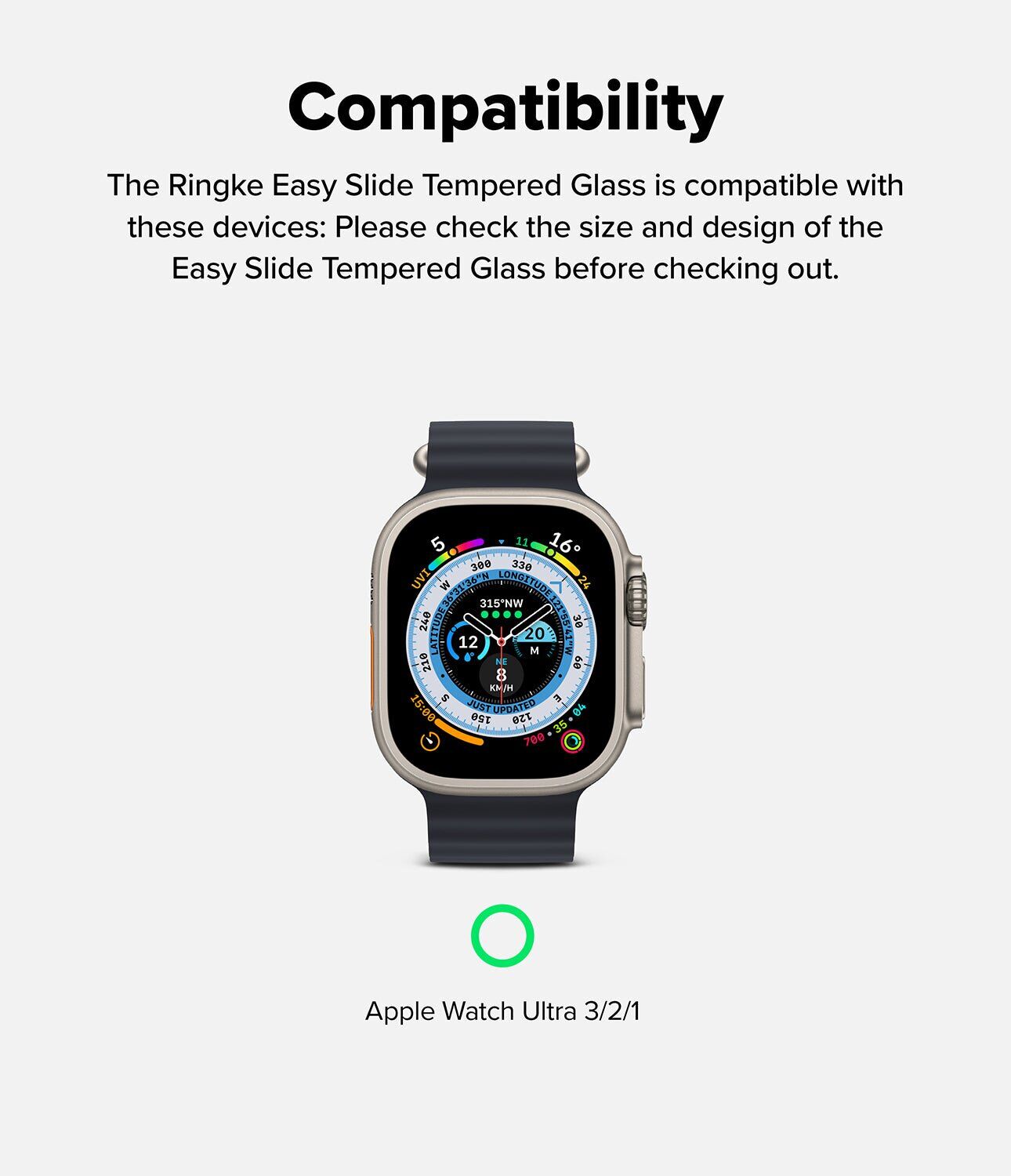 Комплект защитных стекол (2шт) Ringke Easy Slide Tempered Glass (FW) для Apple Watch Ultra 3 / Ultra 2 / Ultra (49mm) 8800274963887. Фото 3 Комплект защитных стекол (2шт) Ringke Easy Slide Tempered Glass (FW) для Apple Watch Ultra 3 / Ultra 2 / Ultra (49mm) 8800274963887 (304652). Фото 3 из 15