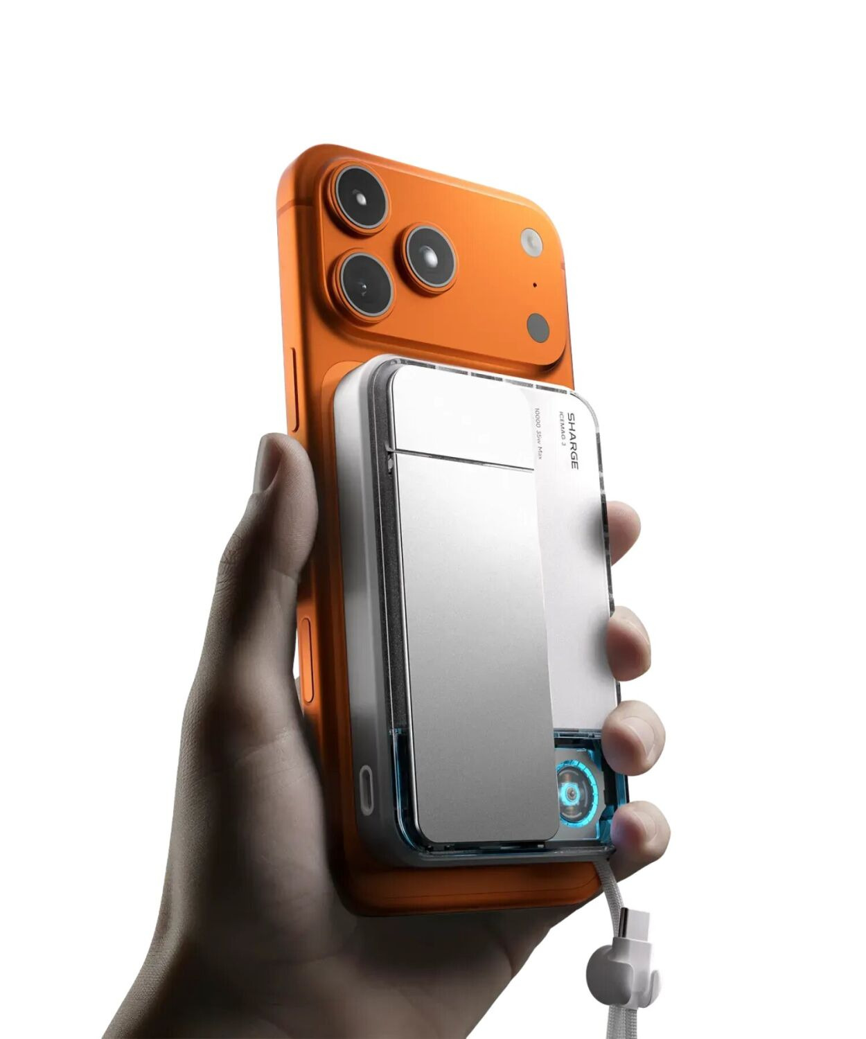 Внешний аккумулятор Sharge ICE Mag3 35W (10000mAh) + кабель Type-C - Black. Фото 7 Внешний аккумулятор Sharge ICE Mag3 35W (10000mAh) + кабель Type-C - Black (995729B). Фото 7 из 11