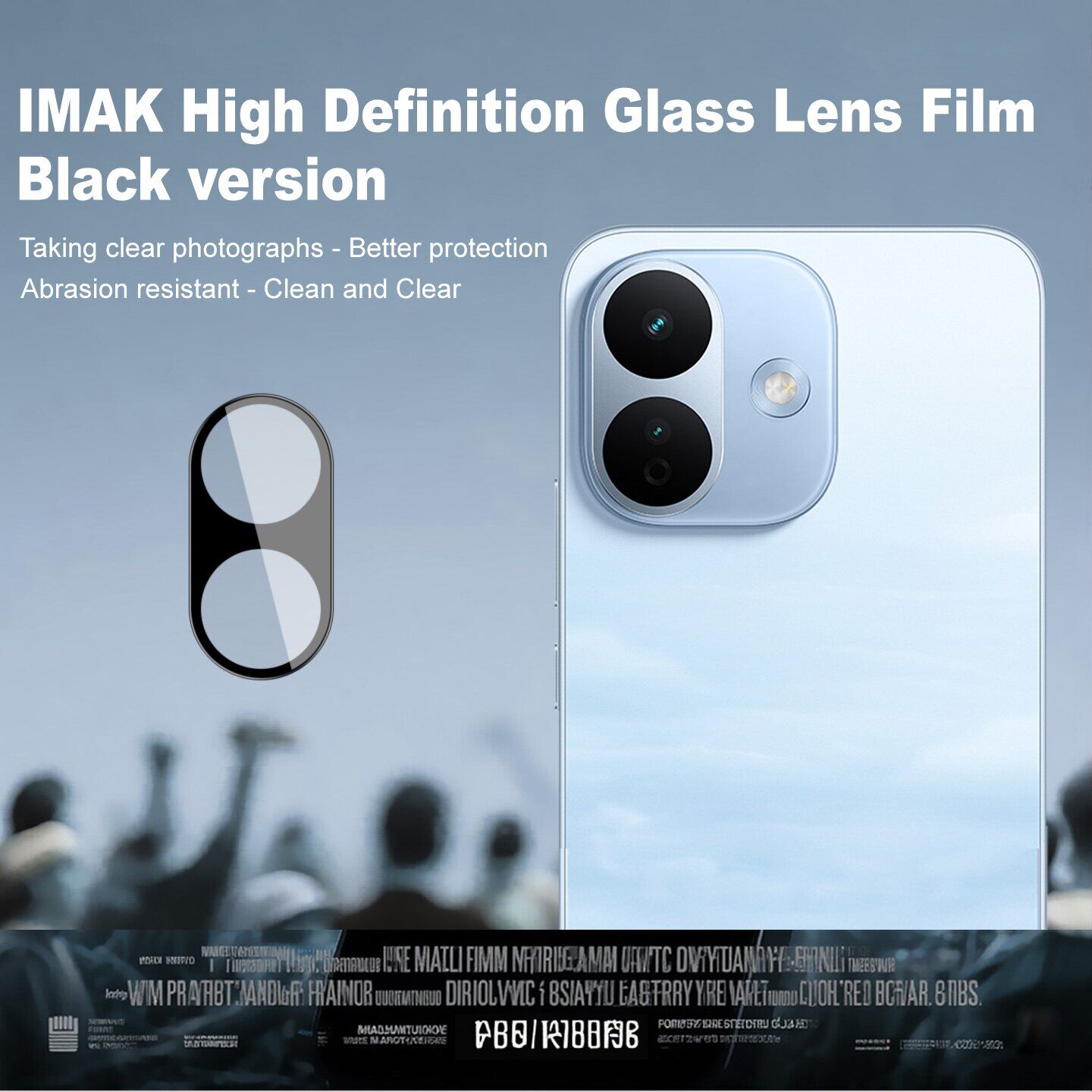 Защитное стекло на камеру IMAK Black Glass Lens для Xiaomi Redmi Note 17 Pro - Black. Фото 3 Защитное стекло на камеру IMAK Black Glass Lens для Xiaomi Redmi Note 17 Pro - Black (429517B). Фото 3 из 8