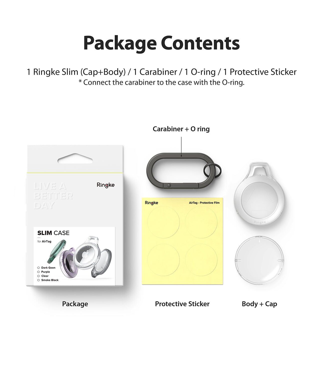 Защитный чехол Ringke Slim (FA) для Apple AirTag (8809818840332) - Smoke Black. Фото 11 Защитный чехол Ringke Slim (FA) для Apple AirTag (8809818840332) - Smoke Black (274031SB). Фото 11 из 14