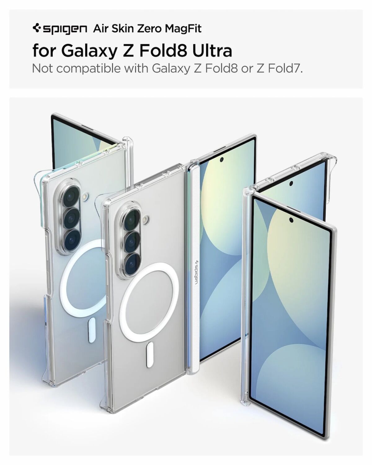 Защитный чехол Spigen AirSkin Zero (MagFit) для Samsung Galaxy Fold 8 Ultra (ACS11495) - Clear. Фото 7 Защитный чехол Spigen AirSkin Zero (MagFit) для Samsung Galaxy Fold 8 Ultra (ACS11495) - Clear (424074C). Фото 7 из 13