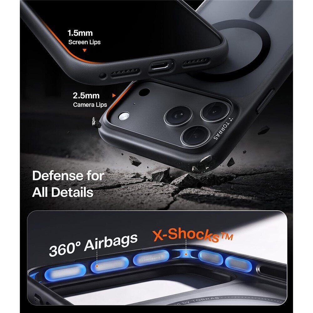 Защитный чехол TORRAS Guardian-Mag (with MagSafe) для Apple iPhone 18 Pro Max - Blue. Фото 7 Защитный чехол TORRAS Guardian-Mag (with MagSafe) для Apple iPhone 18 Pro Max - Blue (423802L). Фото 7 из 10
