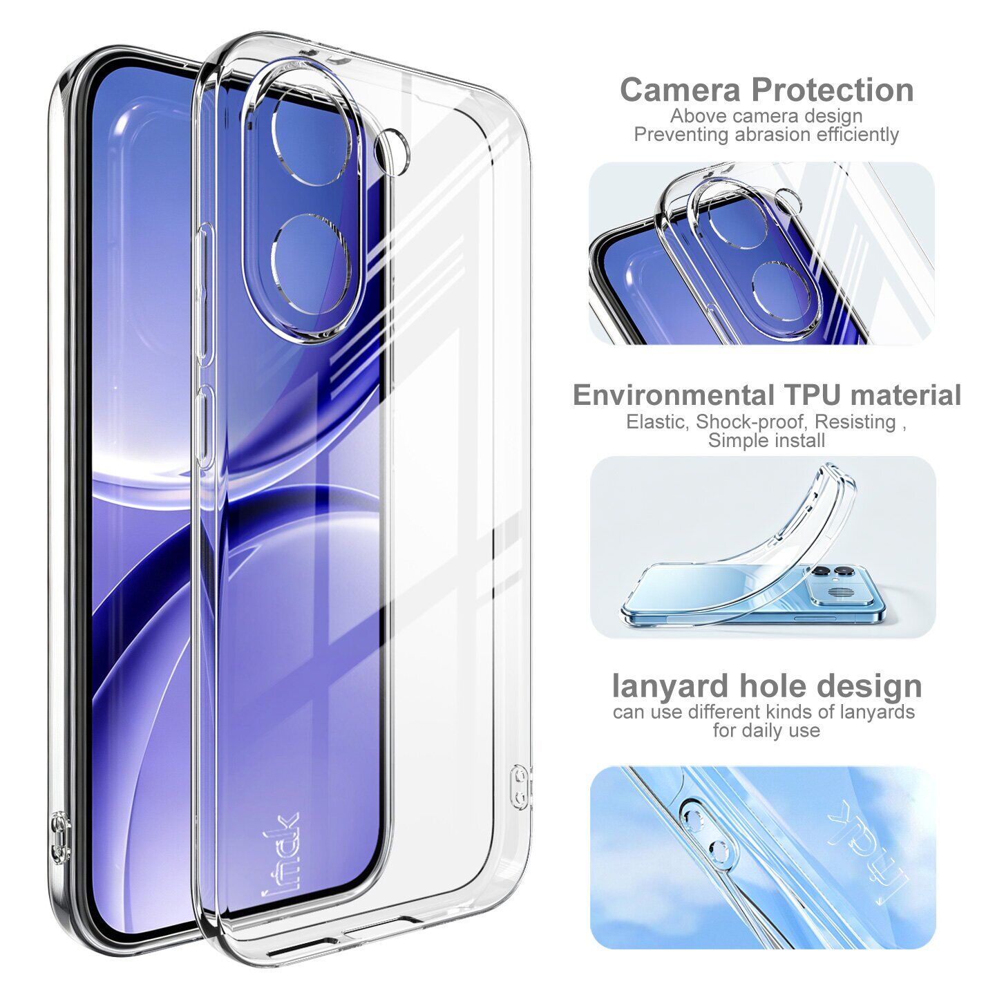 Силиконовый (TPU) чехол IMAK UX-5 Series для Xiaomi Poco X8 Pro Max - Transparent. Фото 5 Силиконовый (TPU) чехол IMAK UX-5 Series для Xiaomi Poco X8 Pro Max - Transparent (410818T). Фото 5 из 7