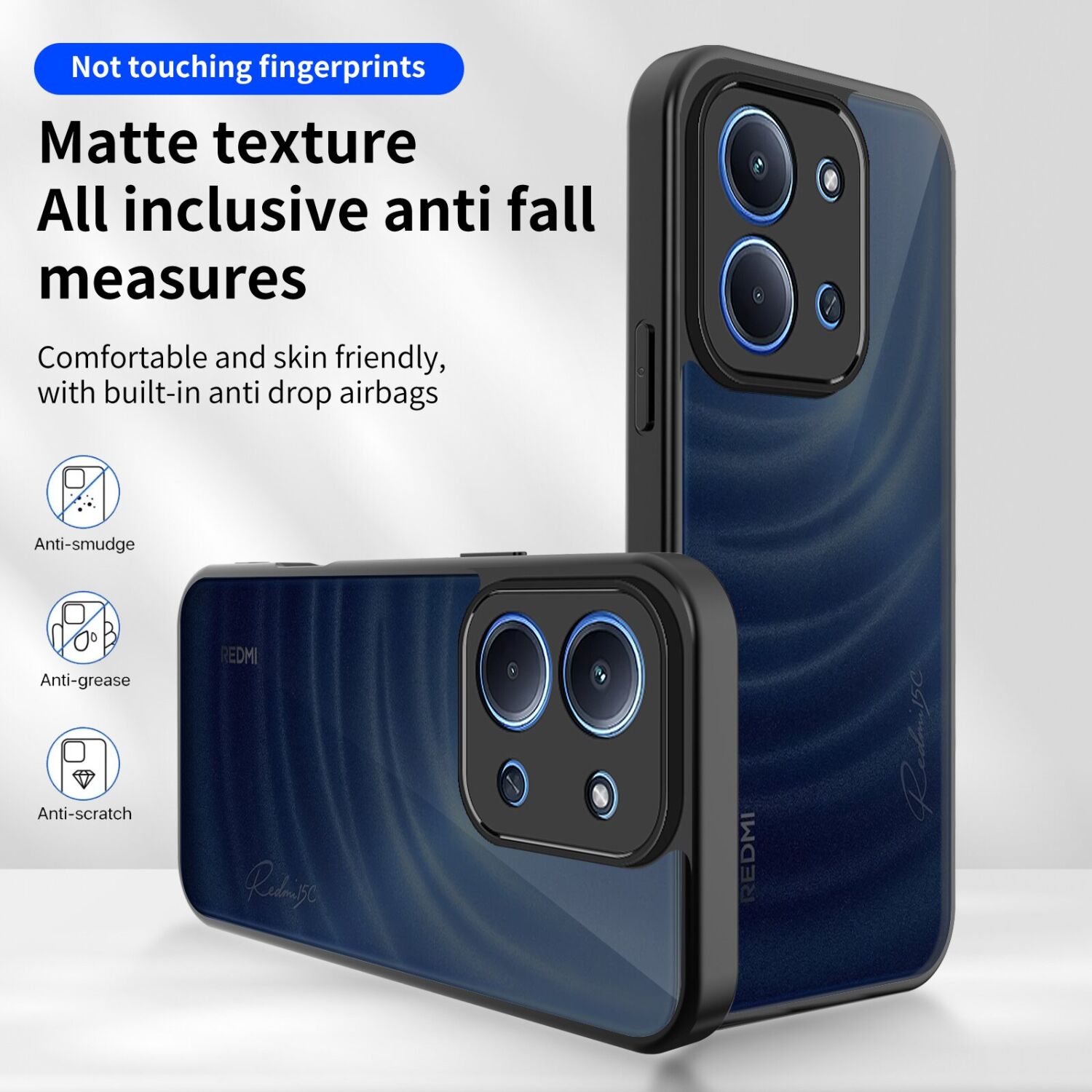 Защитный чехол Deexe Matte Skin для Xiaomi Redmi 17 - Transparent Black. Фото 4 Защитный чехол Deexe Matte Skin для Xiaomi Redmi 17 - Transparent Black (429032TB). Фото 4 из 8