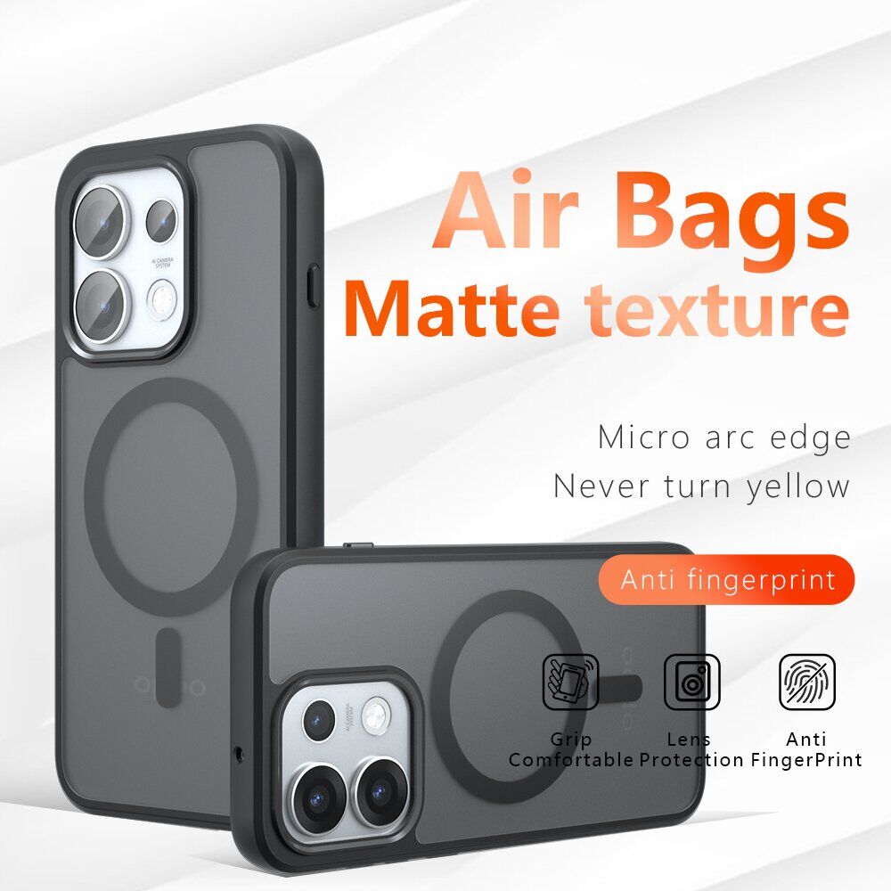 Защитный чехол Deexe Matte Skin with MagSafe для OPPO Reno 16 Pro - Black. Фото 4 Защитный чехол Deexe Matte Skin with MagSafe для OPPO Reno 16 Pro - Black (413604B). Фото 4 из 14