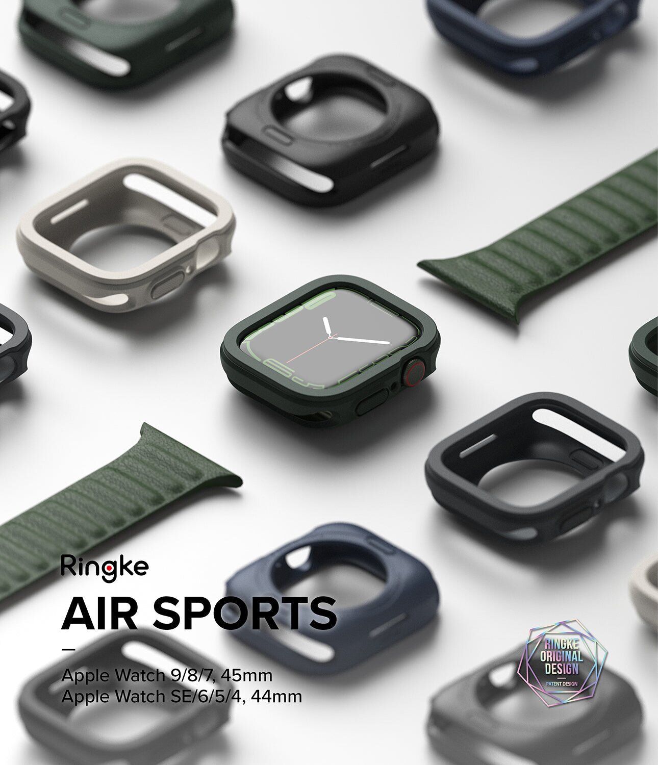 Защитный чехол Ringke Air Sports для Apple Watch 45 mm (7 / 8 / 9 Series) 8809848200694 - Black. Фото 2 Защитный чехол Ringke Air Sports для Apple Watch 45 mm (7 / 8 / 9 Series) 8809848200694 - Black (304715B). Фото 2 из 10