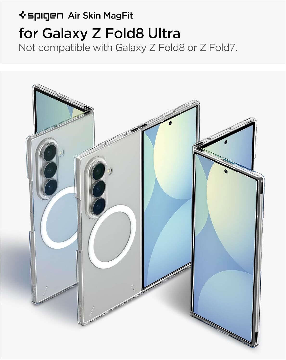 Защитный чехол Spigen AirSkin (MagFit) для Samsung Galaxy Fold 8 Ultra (ACS11505) - Clear. Фото 9 Защитный чехол Spigen AirSkin (MagFit) для Samsung Galaxy Fold 8 Ultra (ACS11505) - Clear (424075C). Фото 9 из 14