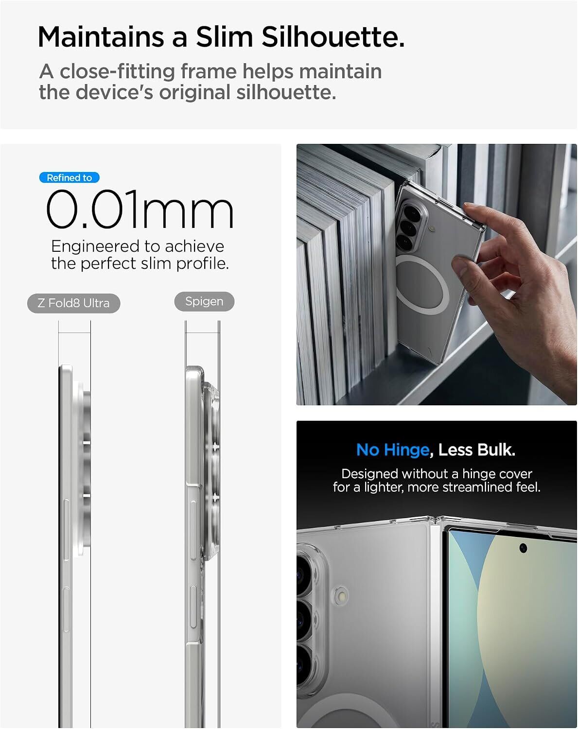 Защитный чехол Spigen AirSkin (MagFit) для Samsung Galaxy Fold 8 Ultra (ACS11505) - Clear. Фото 12 Защитный чехол Spigen AirSkin (MagFit) для Samsung Galaxy Fold 8 Ultra (ACS11505) - Clear (424075C). Фото 12 из 14