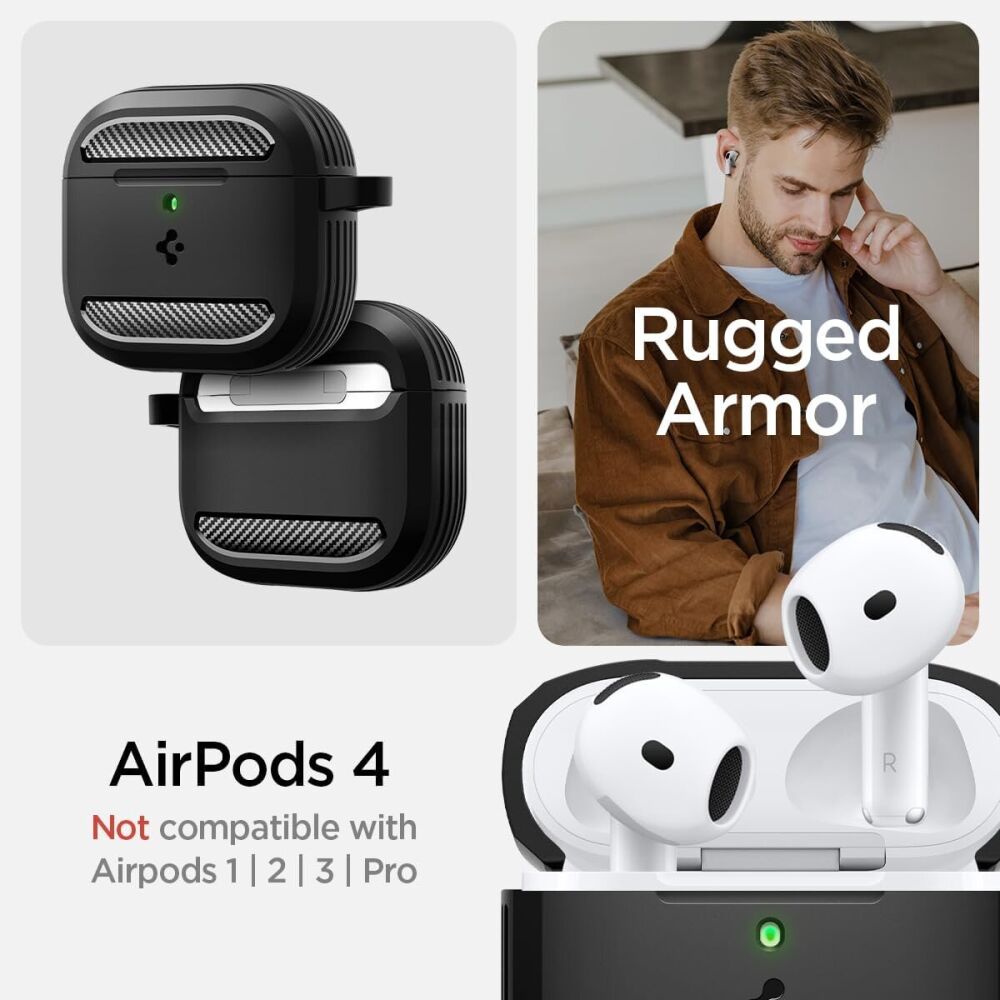 Защитный чехол Spigen (SGP) Rugged Armor (FH) для AirPods 4