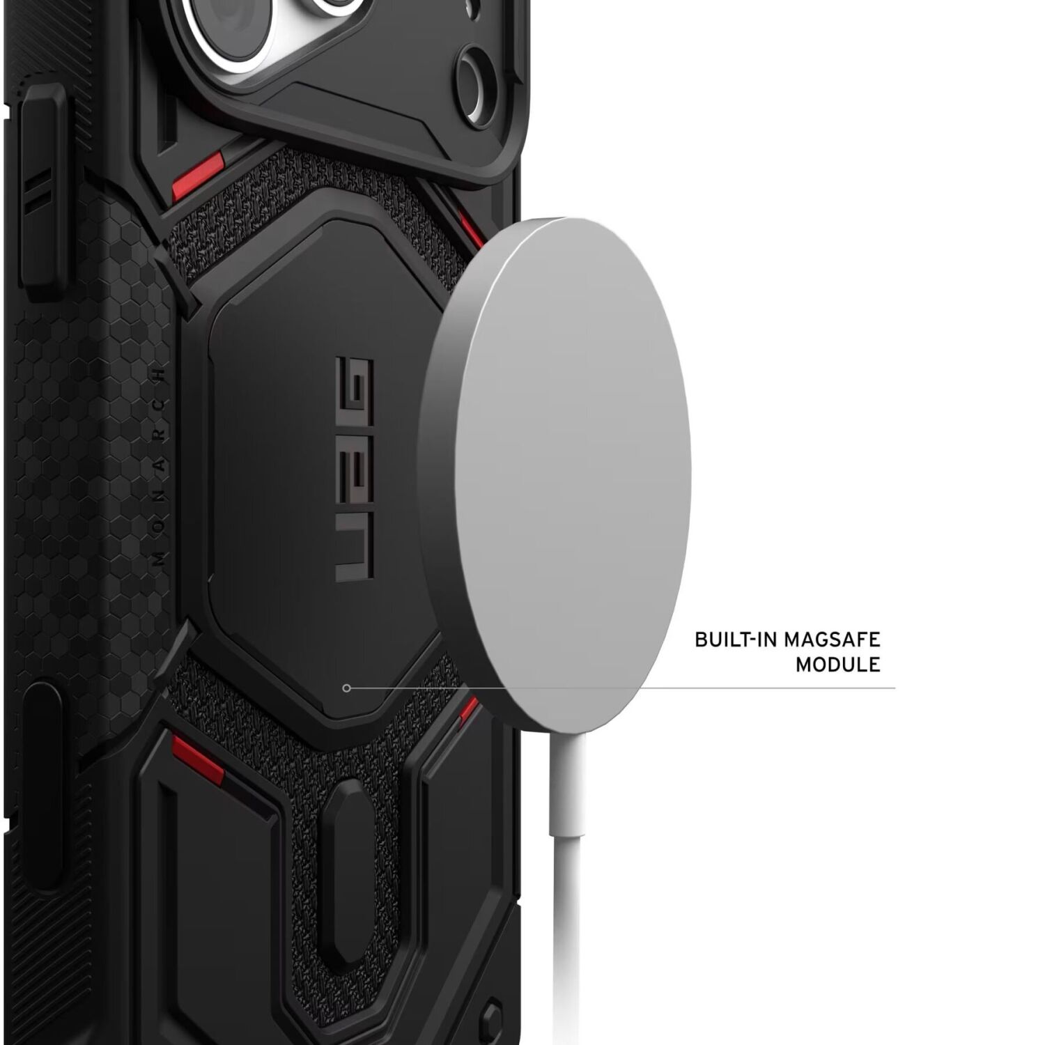 Защитный чехол URBAN ARMOR GEAR Monarch Pro Kevlar MagSafe для iPhone 18 Pro Max (114568113940) - Kevlar Black. Фото 6 Защитный чехол URBAN ARMOR GEAR Monarch Pro Kevlar MagSafe для iPhone 18 Pro Max (114568113940) - Kevlar Black (440315B). Фото 6 из 9