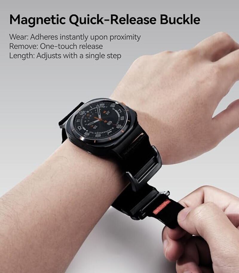 Ремінець AULUMU CS03 Titanium Mag Buckle Quick-Release Band для Samsung Galaxy Watch Ultra 2 / Ultra / Ultra (2025) - Black. Фото 7 Ремінець AULUMU CS03 Titanium Mag Buckle Quick-Release Band для Samsung Galaxy Watch Ultra 2 / Ultra / Ultra (2025) - Black (427020B). Фото 7 з 12