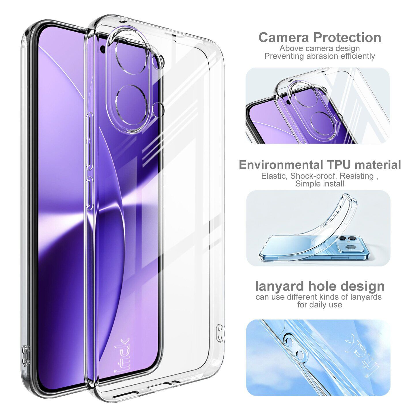 Силиконовый (TPU) чехол IMAK UX-5 Series для Xiaomi Poco X8 Pro - Transparent. Фото 5 Силиконовый (TPU) чехол IMAK UX-5 Series для Xiaomi Poco X8 Pro - Transparent (409063T). Фото 5 из 7