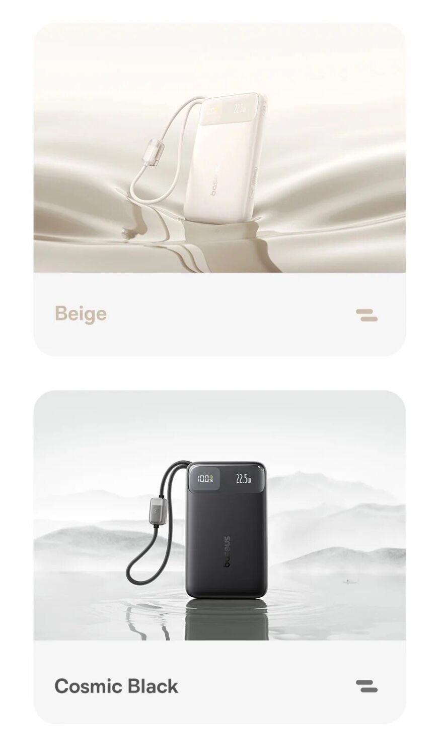Внешний аккумулятор Baseus EnerFill FC11 22.5W + кабель Type-C (10000mAh) E0027R - Black. Фото 19 Внешний аккумулятор Baseus EnerFill FC11 22.5W + кабель Type-C (10000mAh) E0027R - Black (995804B). Фото 19 из 21