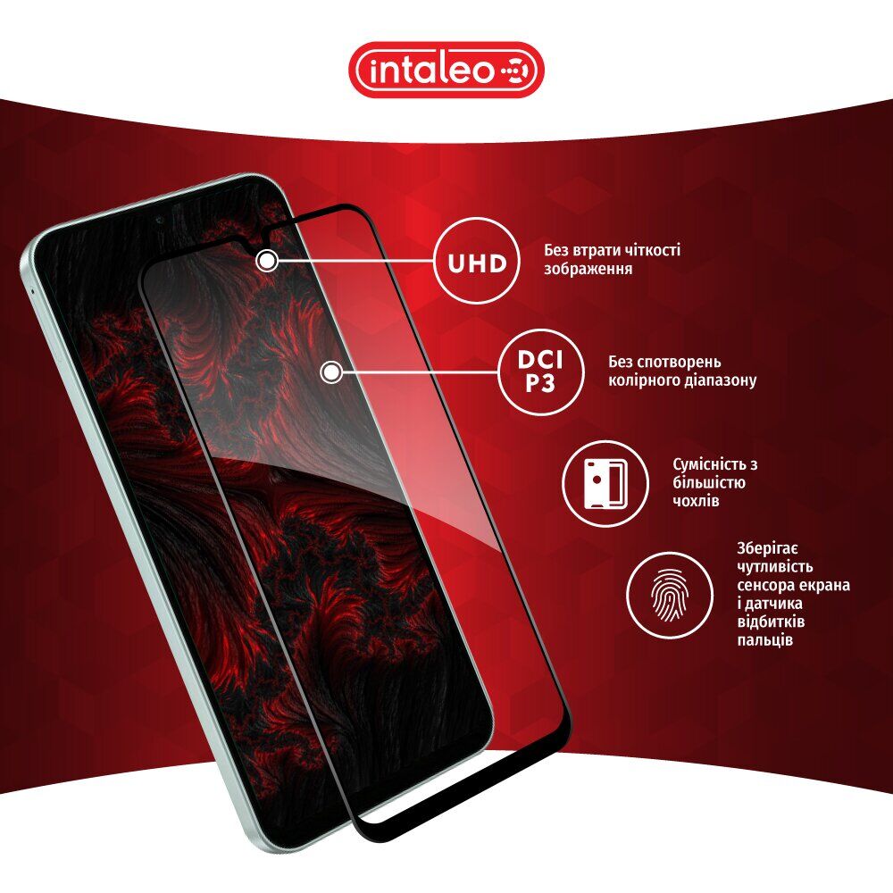 Защитное стекло Intaleo Full Glue для Samsung Galaxy A27 (A276) - Black. Фото 5 Защитное стекло Intaleo Full Glue для Samsung Galaxy A27 (A276) - Black (408650B). Фото 5 из 9