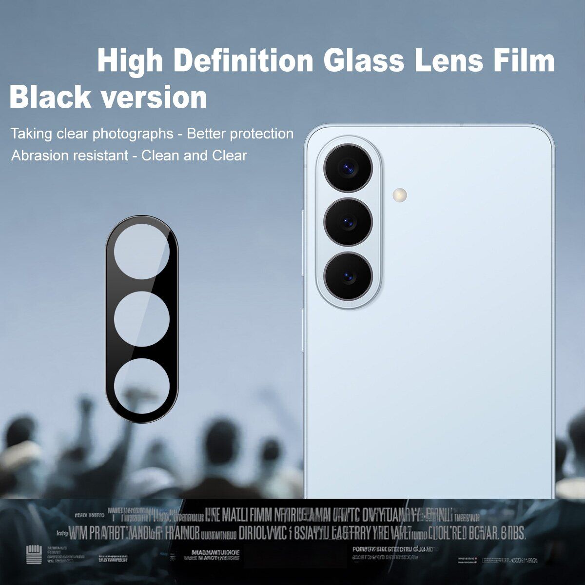 Защитное стекло на камеру IMAK Black Glass Lens для Samsung Galaxy S26 FE - Black. Фото 2 Защитное стекло на камеру IMAK Black Glass Lens для Samsung Galaxy S26 FE - Black (412736B). Фото 2 из 8