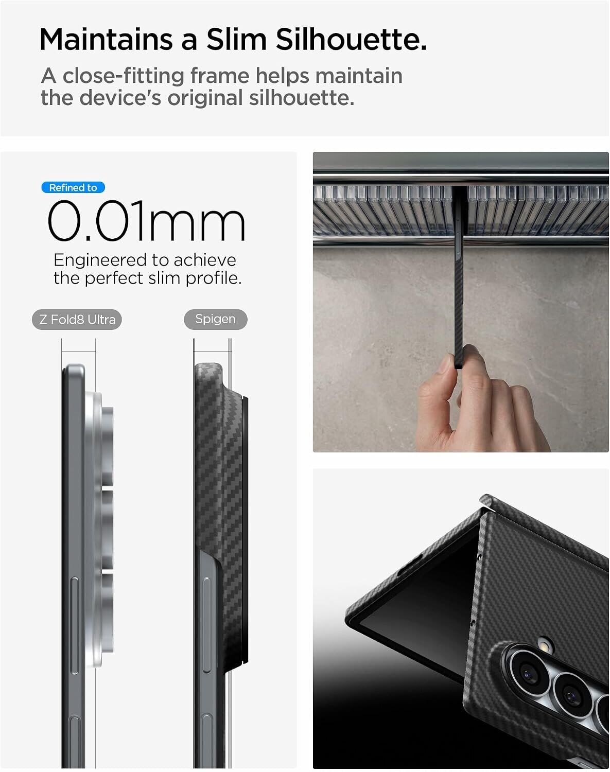 Защитный чехол Spigen AirSkin Aramid (MagFit) для Samsung Galaxy Fold 8 Ultra (ACS11510) - Black. Фото 9 Защитный чехол Spigen AirSkin Aramid (MagFit) для Samsung Galaxy Fold 8 Ultra (ACS11510) - Black (424076B). Фото 9 из 13