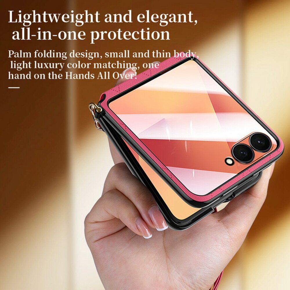 Захисний чохол SULADA Rhombus Leather для Samsung Galaxy Flip 8 - Black. Фото 4 Захисний чохол SULADA Rhombus Leather для Samsung Galaxy Flip 8 - Black (423513B). Фото 4 з 5