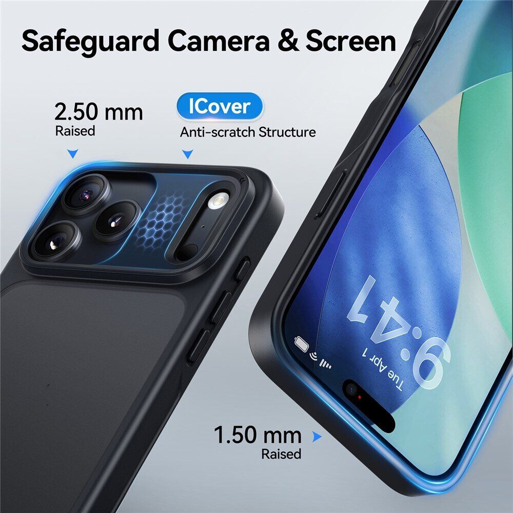 Захисний чохол CASEKOO Matte Case для iPhone 18 Pro / 17 Pro - Black. Фото 2 Захисний чохол CASEKOO Matte Case для iPhone 18 Pro / 17 Pro - Black (423639B). Фото 2 з 9