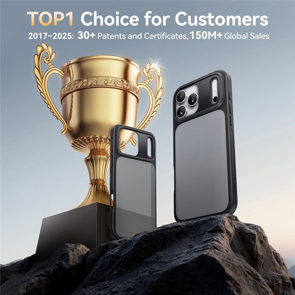 Захисний чохол CASEKOO Matte Case для iPhone 18 Pro / 17 Pro - Black. Фото 7 Захисний чохол CASEKOO Matte Case для iPhone 18 Pro / 17 Pro - Black (423639B). Фото 7 з 9