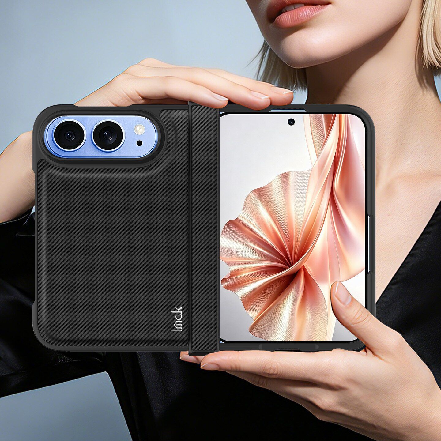 Защитный чехол IMAK Ruiyi Series (FF) для iPhone Duo - Black. Фото 3 Защитный чехол IMAK Ruiyi Series (FF) для iPhone Duo - Black (435017B). Фото 3 из 7