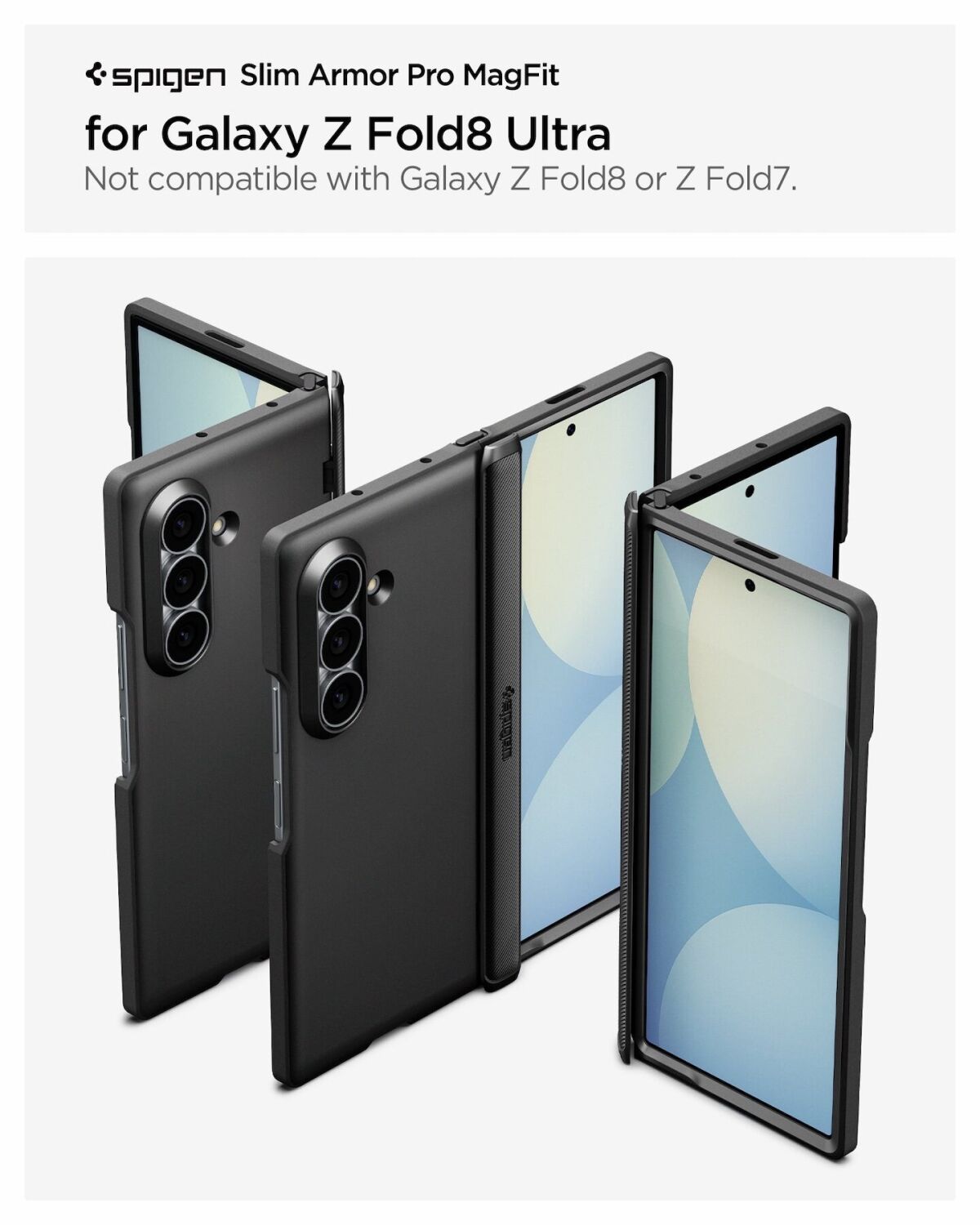Защитный чехол Spigen Slim Armor Pro (MagFit) для Samsung Galaxy Fold 8 Ultra (ACS11508) - Black. Фото 10 Защитный чехол Spigen Slim Armor Pro (MagFit) для Samsung Galaxy Fold 8 Ultra (ACS11508) - Black (424077B). Фото 10 из 15