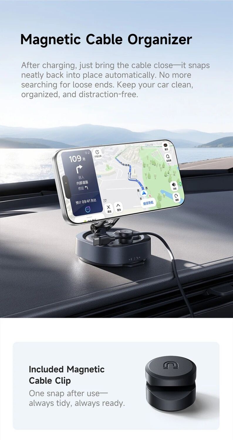 Автомобильный держатель Baseus PrimeTrip VC3 Flex Suction Type Car Mount (C0013R00) - Black. Фото 21 Автомобильный держатель Baseus PrimeTrip VC3 Flex Suction Type Car Mount (C0013R00) - Black (982718B). Фото 21 из 31