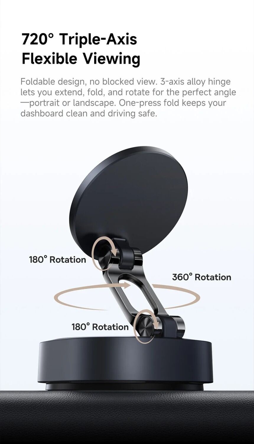 Автомобильный держатель Baseus PrimeTrip VC3 Flex Suction Type Car Mount (C0013R00) - Black. Фото 22 Автомобильный держатель Baseus PrimeTrip VC3 Flex Suction Type Car Mount (C0013R00) - Black (982718B). Фото 22 из 31