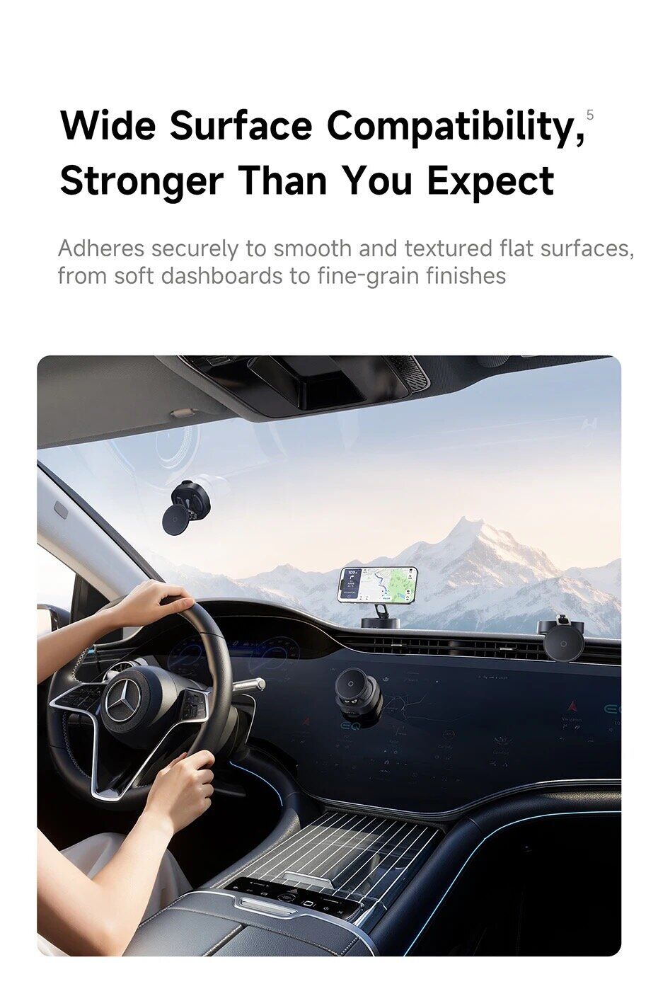 Автомобильный держатель Baseus PrimeTrip VC3 Flex Suction Type Car Mount (C0013R00) - Black. Фото 18 Автомобильный держатель Baseus PrimeTrip VC3 Flex Suction Type Car Mount (C0013R00) - Black (982718B). Фото 18 из 31