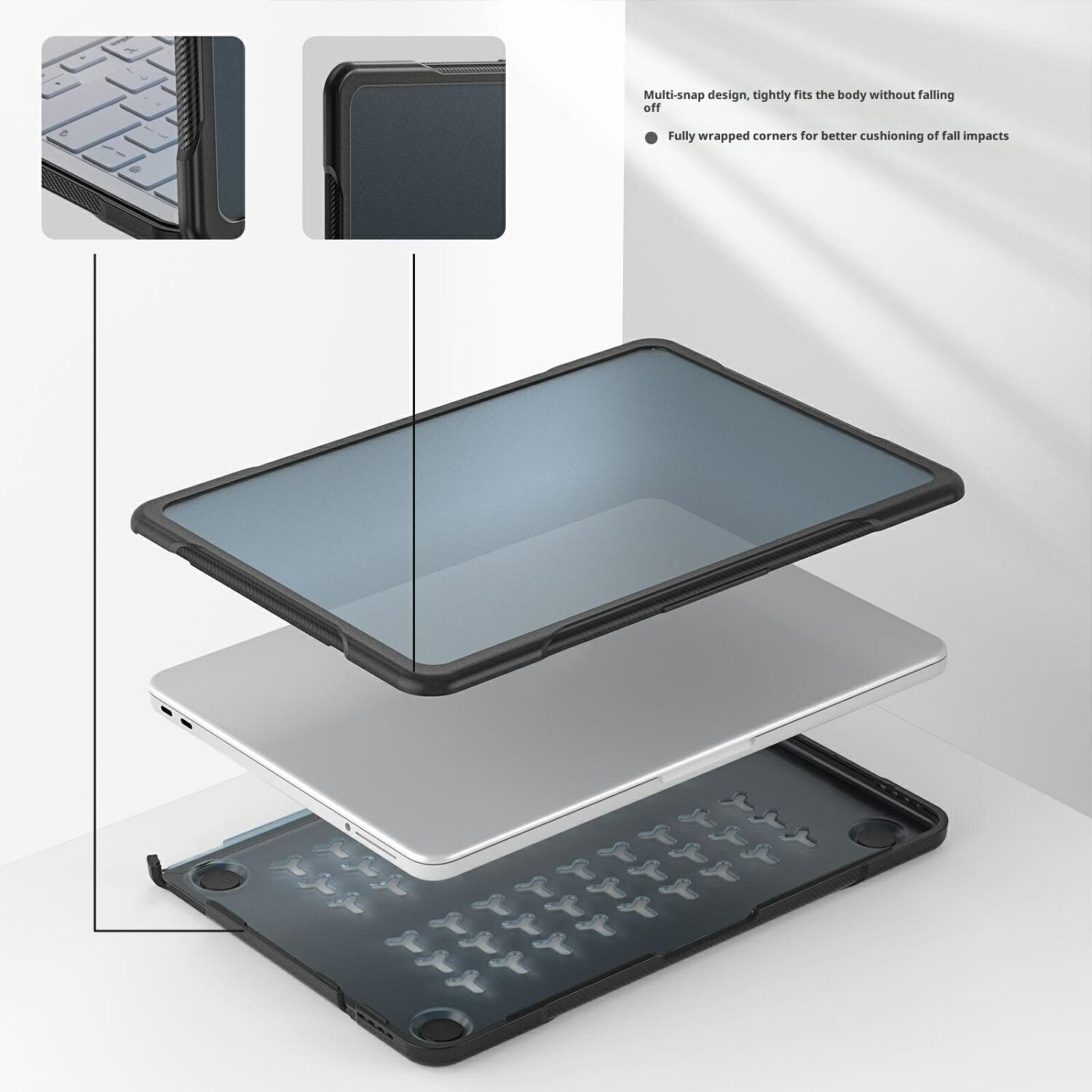 Защитная накладка Deexe Armor Layer для Apple MacBook Neo (2026) - Blue. Фото 3 Защитная накладка Deexe Armor Layer для Apple MacBook Neo (2026) - Blue (236704L). Фото 3 из 9