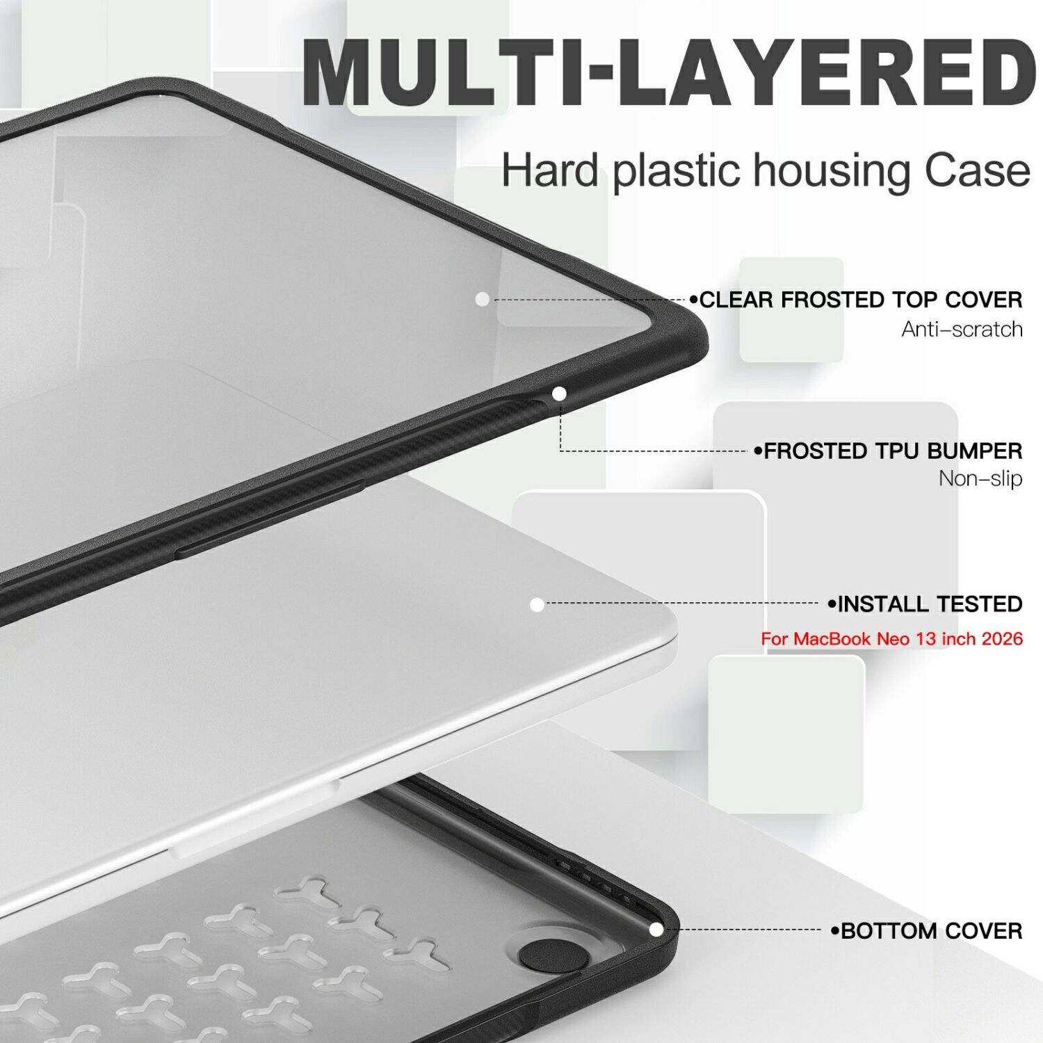 Защитная накладка Deexe Armor Layer для Apple MacBook Neo (2026) - Blue. Фото 4 Защитная накладка Deexe Armor Layer для Apple MacBook Neo (2026) - Blue (236704L). Фото 4 из 9