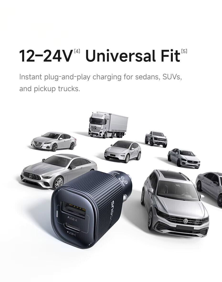 Автомобильное зарядное устройство Baseus PrimeTrip VP2 30W (Type-C + Type-C) C0207500 - Black. Фото 19 Автомобильное зарядное устройство Baseus PrimeTrip VP2 30W (Type-C + Type-C) C0207500 - Black (923426B). Фото 19 из 26