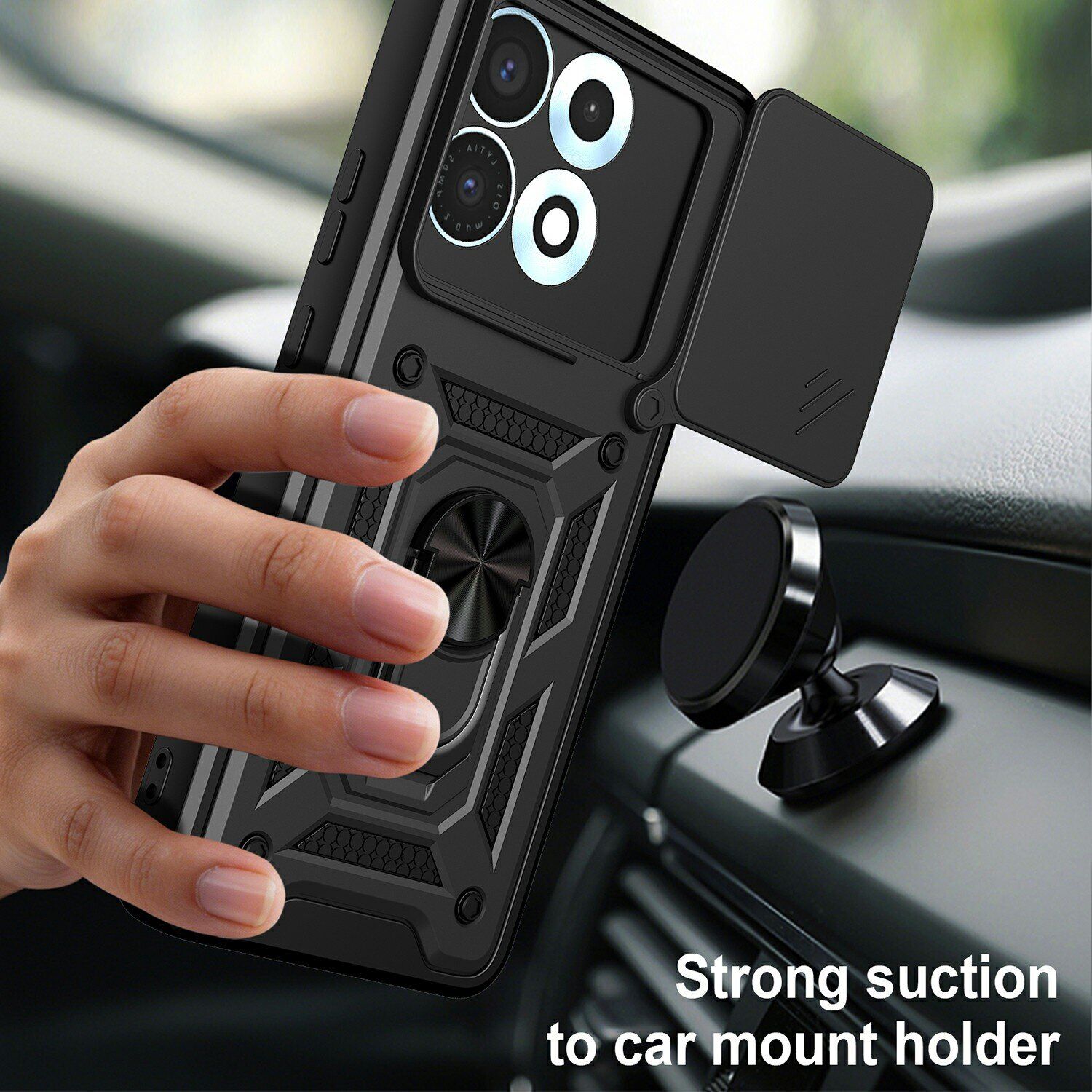 Чехол с защитой камеры Deexe Armor Shield для Motorola Edge 70 Max - Black. Фото 3 Чехол с защитой камеры Deexe Armor Shield для Motorola Edge 70 Max - Black (435526B). Фото 3 из 9