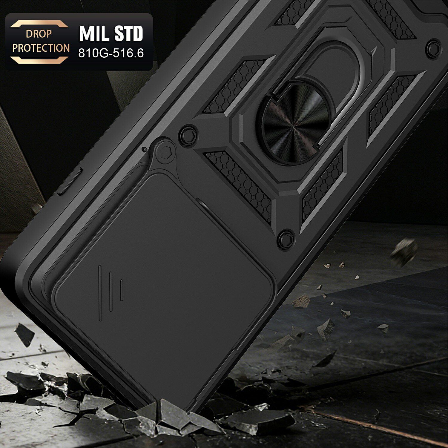 Чехол с защитой камеры Deexe Armor Shield для Motorola Edge 70 Max - Black. Фото 2 Чехол с защитой камеры Deexe Armor Shield для Motorola Edge 70 Max - Black (435526B). Фото 2 из 9