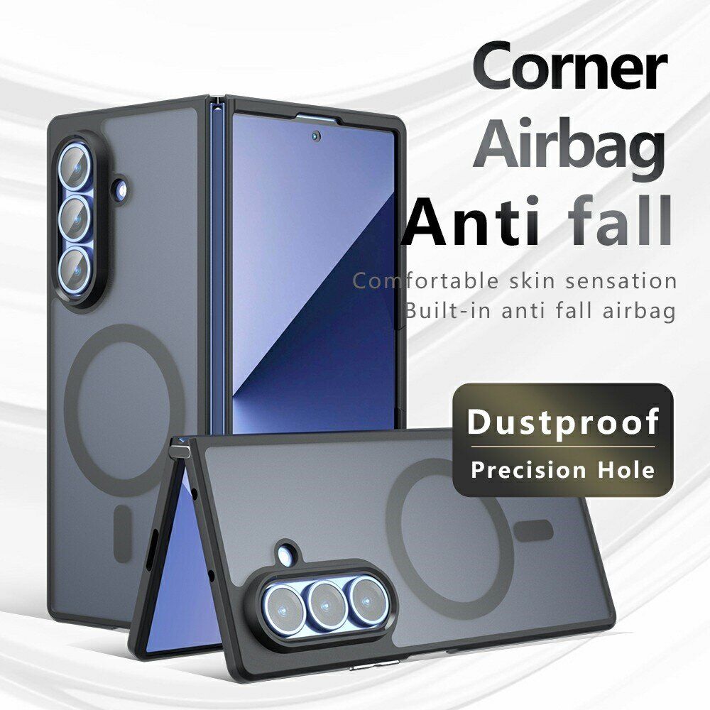 Защитный чехол Deexe Matte Skin with MagSafe для Samsung Galaxy Fold 8 Ultra - Black. Фото 4 Защитный чехол Deexe Matte Skin with MagSafe для Samsung Galaxy Fold 8 Ultra - Black (424024B). Фото 4 из 13