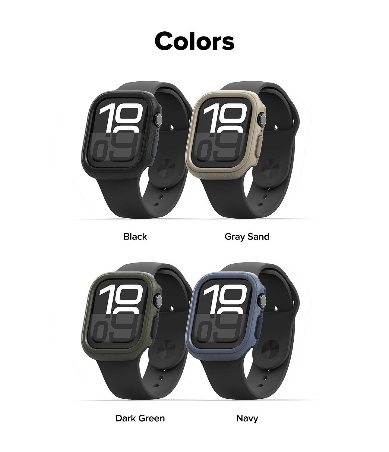 Захисний чохол Ringke Onyx (FW) для Apple Watch 10 / 11 46 mm (8800274969674) - Dark Green. Фото 12 Захисний чохол Ringke Onyx (FW) для Apple Watch 10 / 11 46 mm (8800274969674) - Dark Green (364540DG). Фото 12 з 16