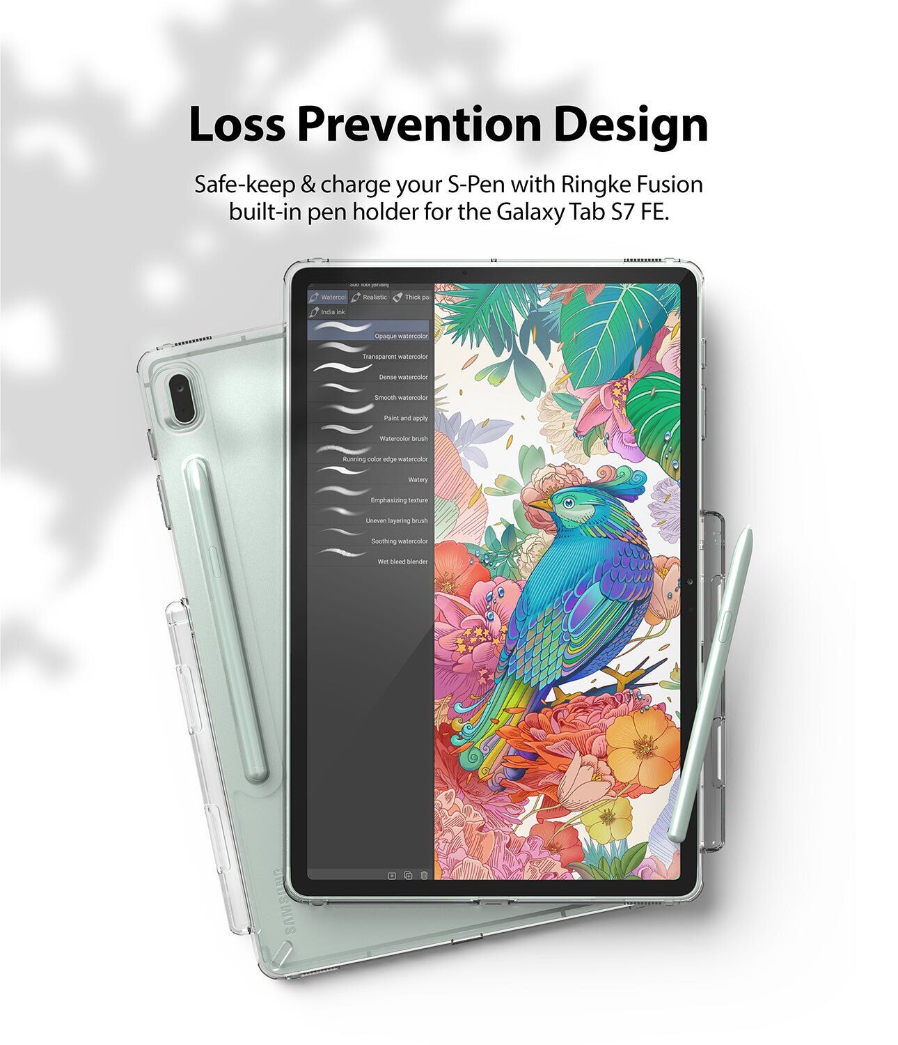 Защитный чехол Ringke T Fusion для Samsung Galaxy Tab S7 FE (T730/T736) 8809818847010 - Clear. Фото 8 Защитный чехол Ringke T Fusion для Samsung Galaxy Tab S7 FE (T730/T736) 8809818847010 - Clear (252242C). Фото 8 из 9