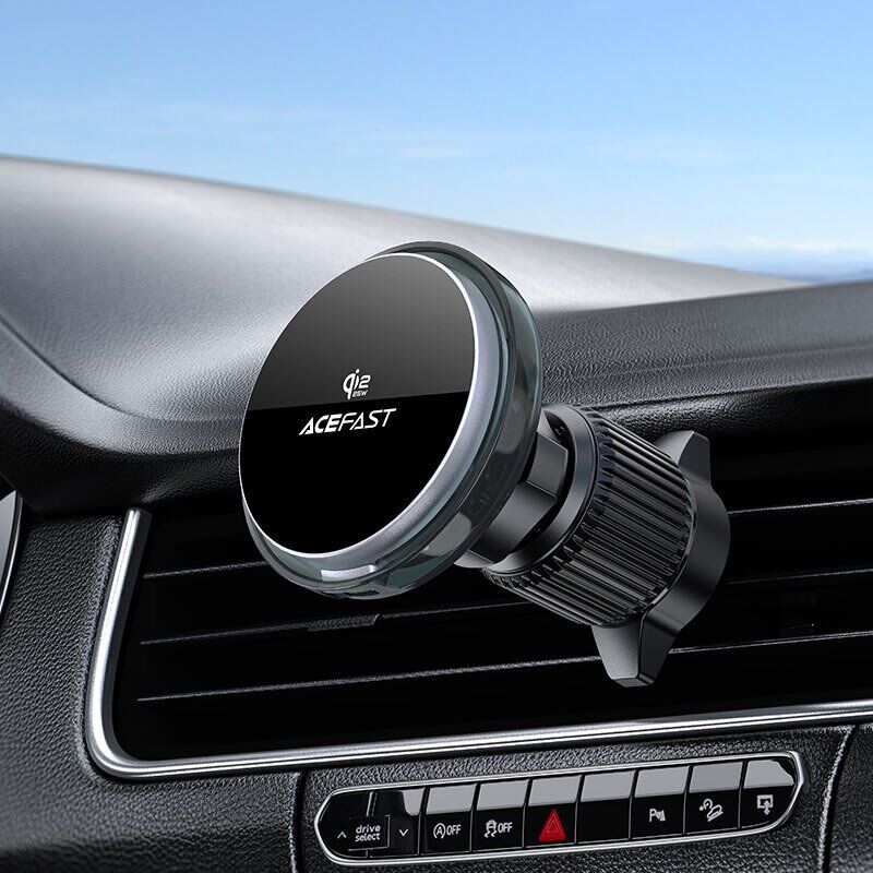 Автомобильный держатель с функцией беспроводной зарядки ACEFAST D61 Qi2 (25W) - Metal Grey. Фото 7 Автомобильный держатель с функцией беспроводной зарядки ACEFAST D61 Qi2 (25W) - Metal Grey (982710H). Фото 7 из 8