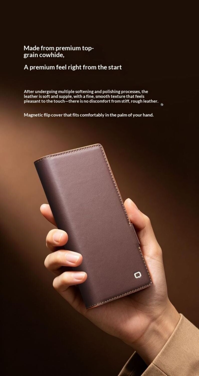 Кожаный чехол QIALINO Wallet Case (FF) для Samsung Galaxy Fold 8 Ultra - Brown. Фото 8 Кожаный чехол QIALINO Wallet Case (FF) для Samsung Galaxy Fold 8 Ultra - Brown (424036Z). Фото 8 из 15