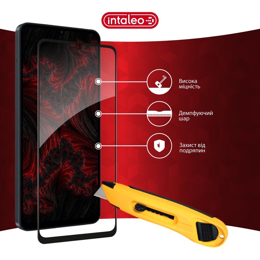 Защитное стекло Intaleo Full Glue для Samsung Galaxy A08 (A085) - Black. Фото 6 Защитное стекло Intaleo Full Glue для Samsung Galaxy A08 (A085) - Black (245302B). Фото 6 из 9