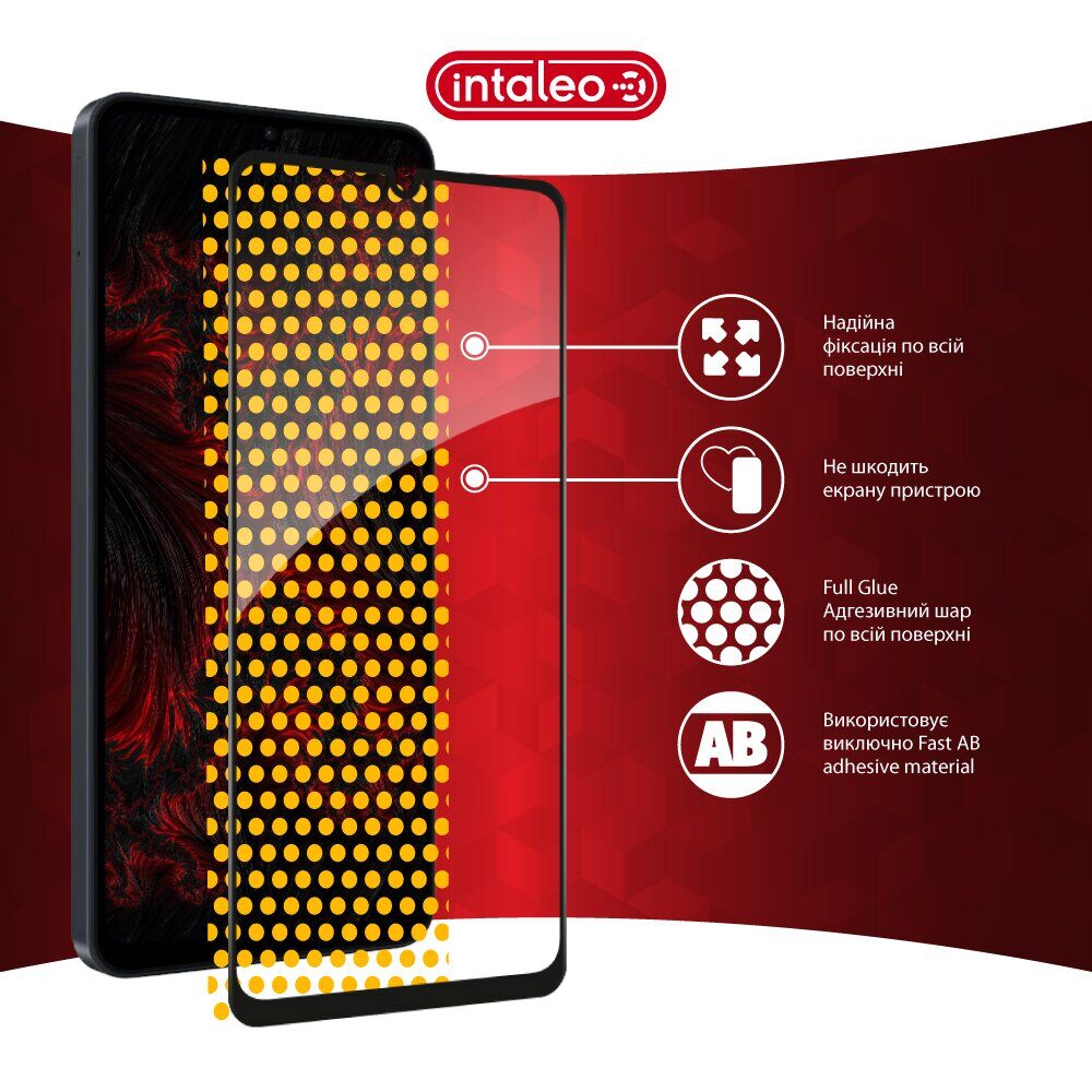 Защитное стекло Intaleo Full Glue для Samsung Galaxy A08 (A085) - Black. Фото 8 Защитное стекло Intaleo Full Glue для Samsung Galaxy A08 (A085) - Black (245302B). Фото 8 из 9