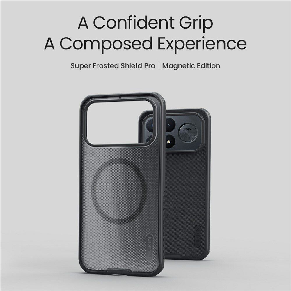 Захисний чохол NILLKIN Super Frosted Shield Pro Magnetic для Xiaomi Poco F9 Ultra - Transparent Black. Фото 5 Захисний чохол NILLKIN Super Frosted Shield Pro Magnetic для Xiaomi Poco F9 Ultra - Transparent Black (430107TB). Фото 5 з 11