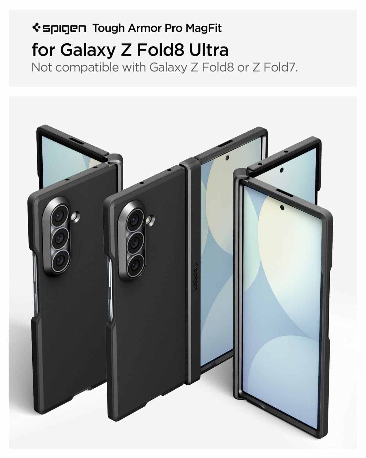 Защитный чехол Spigen Tough Armor Pro (MagFit) для Samsung Galaxy Fold 8 Ultra (ACS11851) - Abyss Green. Фото 9 Защитный чехол Spigen Tough Armor Pro (MagFit) для Samsung Galaxy Fold 8 Ultra (ACS11851) - Abyss Green (424079G). Фото 9 из 15