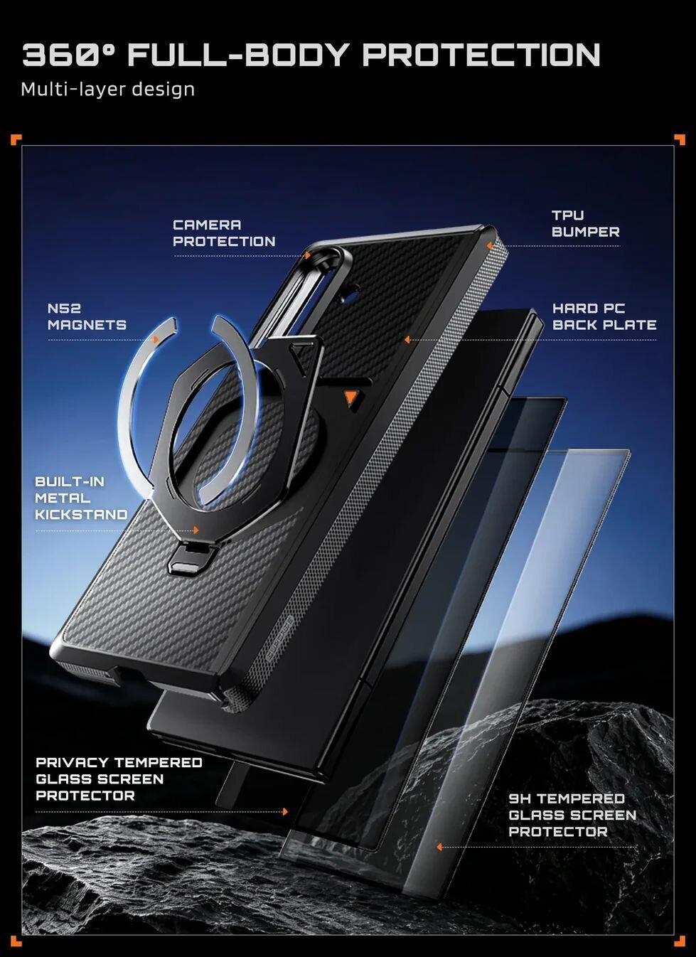 Защитный чехол Supcase UB Aero (MagFit) для Samsung Galaxy Fold 8 Ultra (843439162228) - Black. Фото 11 Защитный чехол Supcase UB Aero (MagFit) для Samsung Galaxy Fold 8 Ultra (843439162228) - Black (424569B). Фото 11 из 13