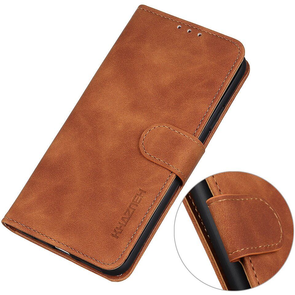 Чехол-книжка с застежкой KHAZNEH Retro Wallet для Xiaomi Redmi Note 15 Pro 5G - Brown. Фото 6 Чехол-книжка с застежкой KHAZNEH Retro Wallet для Xiaomi Redmi Note 15 Pro 5G - Brown (405065Z). Фото 6 из 8