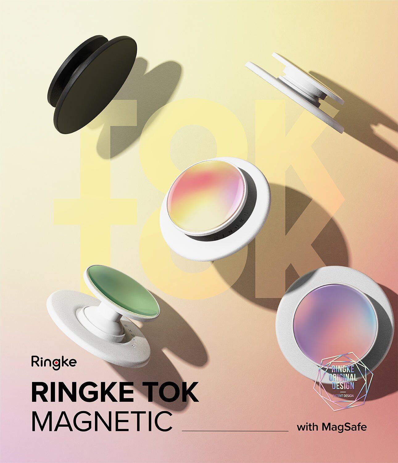 Держатель для смартфона Ringke Glossy Tok Magnetic (8809961784637) - Glossy Black. Фото 2 Держатель для смартфона Ringke Glossy Tok Magnetic (8809961784637) - Glossy Black (982616GB). Фото 2 из 16