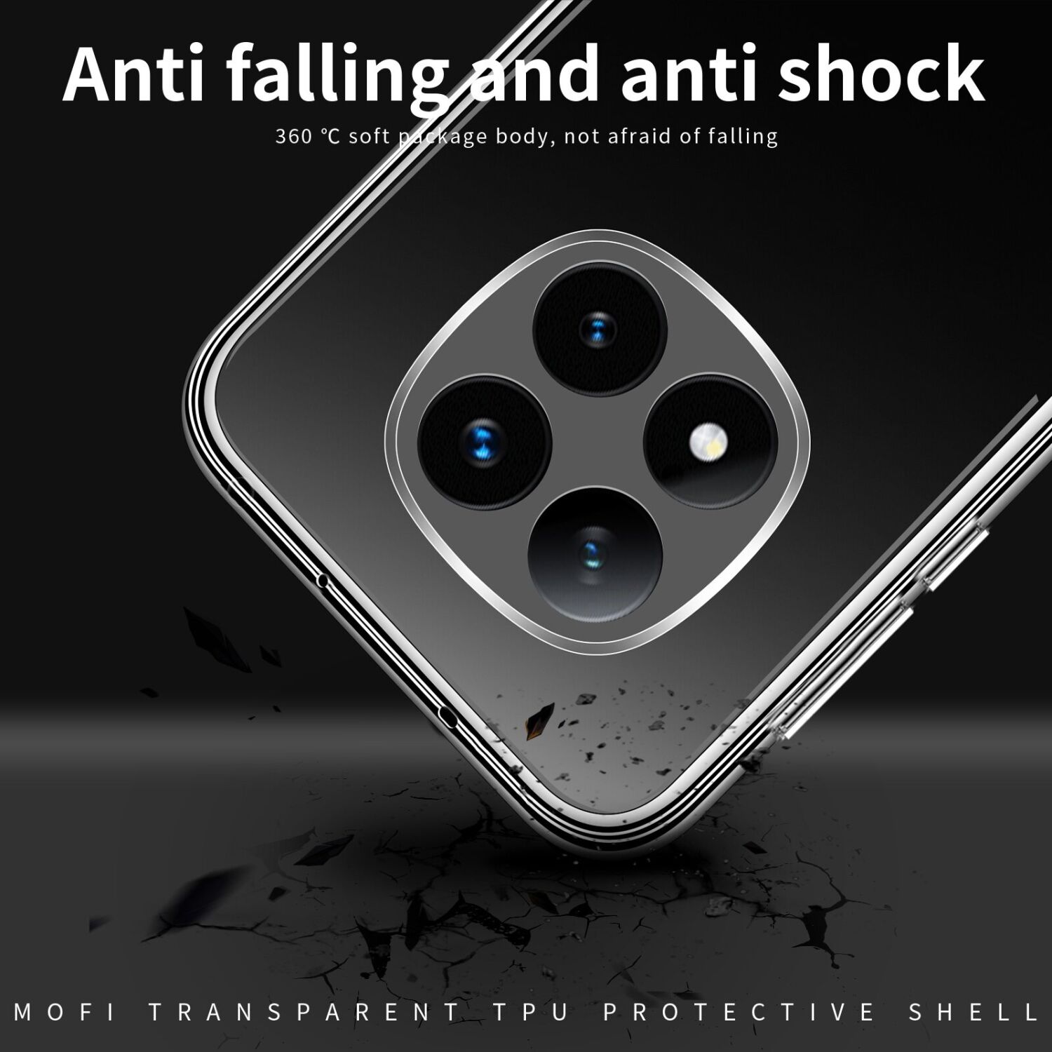 Силиконовый (TPU) чехол MOFI Thin Guard для Xiaomi Redmi Note 15 Pro 5G - Transparent. Фото 8 Силиконовый (TPU) чехол MOFI Thin Guard для Xiaomi Redmi Note 15 Pro 5G - Transparent (405003T). Фото 8 з 9