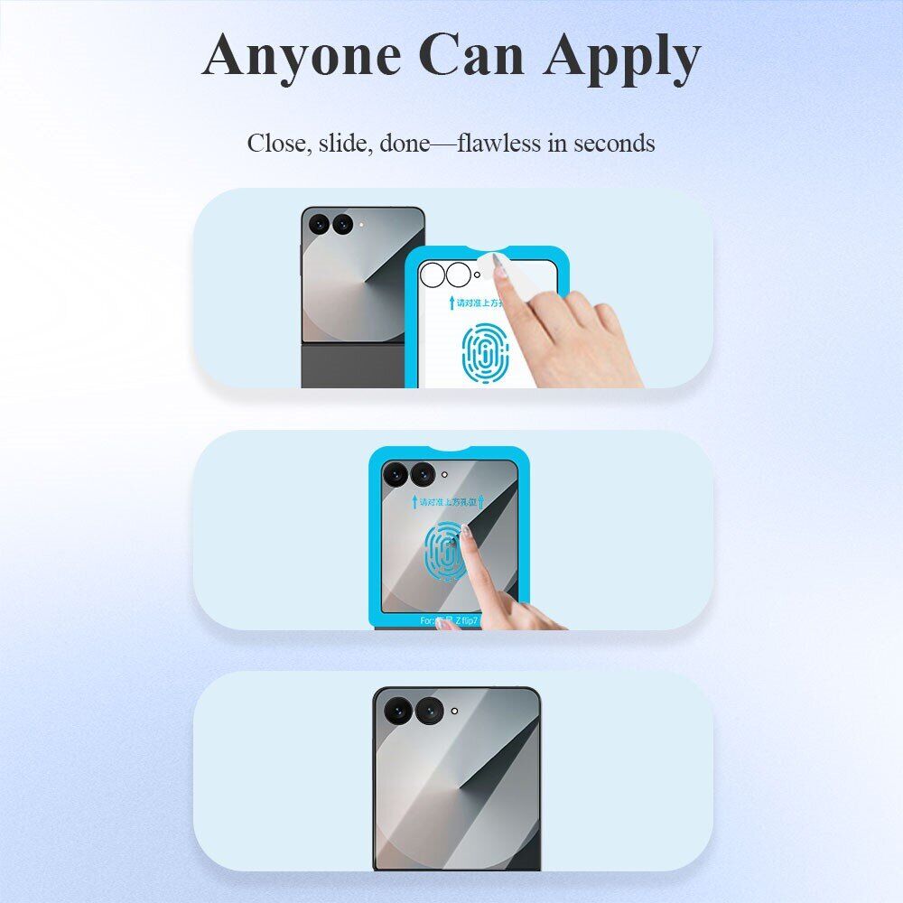 Защитное стекло LEREACH Tempered Glass Full Screen Protector для Samsung Galaxy Flip 8 / Flip7 - Black. Фото 12 Защитное стекло LEREACH Tempered Glass Full Screen Protector для Samsung Galaxy Flip 8 / Flip7 - Black (423537B). Фото 12 из 13